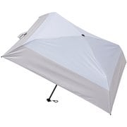折りたたみ傘 晴雨兼用 ボーダー 50cm 手開き式 4本骨 UVカット加工 1級遮光 オフホワイト