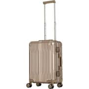 スーツケース 旅行日数目安：1～2泊 35L TSAロック搭載 機内持ち込み可 アルミニウムボディ・ダブルキャスターフレームキャリー シャンパンゴールド 1512-48-CGD