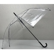 ポリエチレン ジャンプ傘 クリア 手元黒 65cm [長傘]