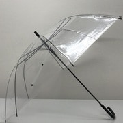 ポリエチレン ジャンプ傘 クリア 手元黒 70cm [長傘]