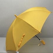 子供用傘 55cm ジャンプ式 イエロー 透明窓付き