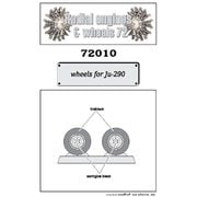 72010 1/72 ディテールアップパーツ ユンカース Ju290 ホイールセット [プラモデル用パーツ]