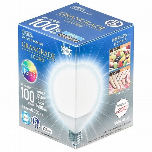LED電球 ボール電球形 E26 100形相当 昼光色 LDG12D-G AG6/RA93
