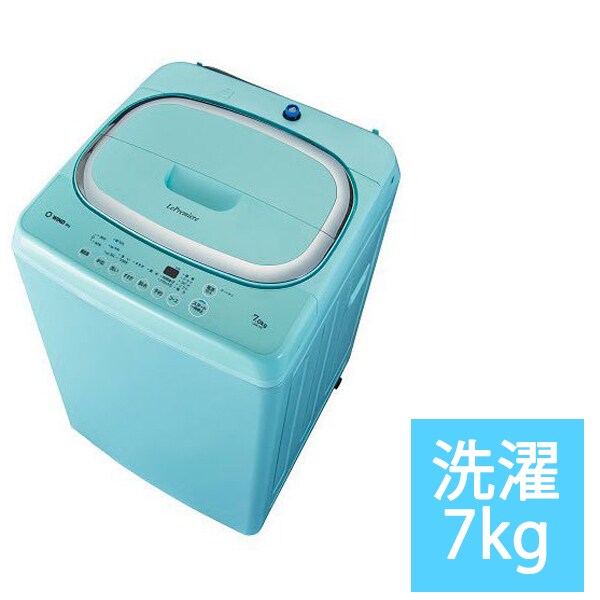 全自動洗濯機 7kg レトロタイプ ミント LKW-7M
