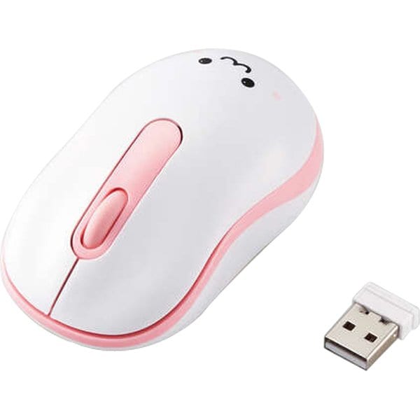 ワイヤレスマウス 無線（2.4GHz）接続 静音 3ボタン 光学式 小型 軽量 左右対称 重さ47.5g 抗菌 Windows 11/Mac対応 ピンク M-DY10DRSKPN