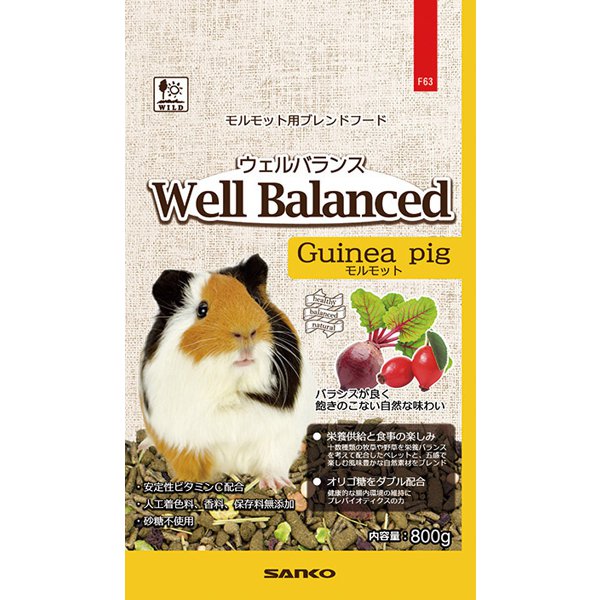ウェルバランス モルモットフード 800g