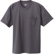 H5190-081-S [HANES（ヘインズ） ビーフィーポケットTシャツ ダークグレー Sサイズ]