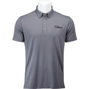 TSMC2000GY-L [ゴルフウェア メンズ 半袖ポロシャツ ストレッチスムースシャツ ツアーフラッグシップモデル 2000 SHIRT TF BASIC グレー Lサイズ 2021年モデル]