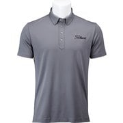 TSMC2000GY-LL [ゴルフウェア メンズ 半袖ポロシャツ ストレッチスムースシャツ ツアーフラッグシップモデル 2000 SHIRT TF BASIC グレー LLサイズ 2021年モデル]