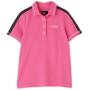 622-1160001-090-M [ゴルフウェア レディース 半袖コットンポロシャツ Mサイズ ピンク]