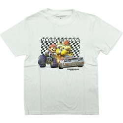 22843051 マリオカート Tシャツ マリオVSクッパ ホワイト Sサイズ [キャラクターグッズ]