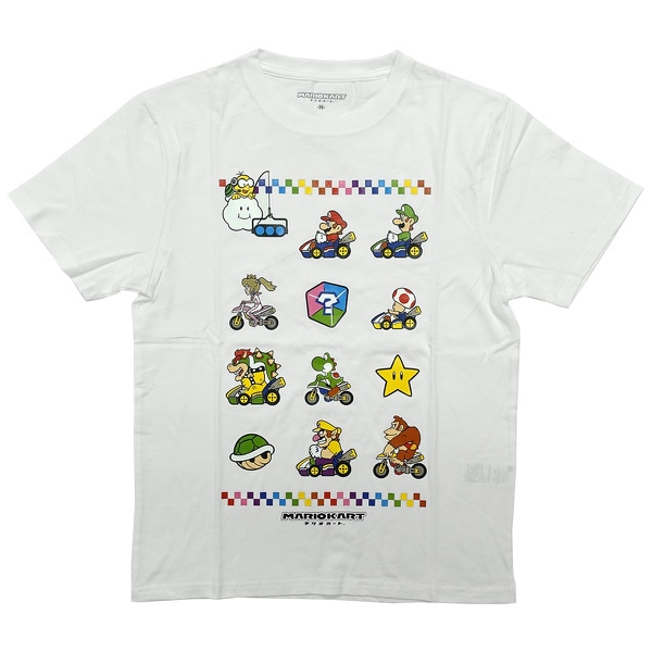 マリオカート Tシャツ オールスター ホワイト Llサイズ キャラクターグッズ