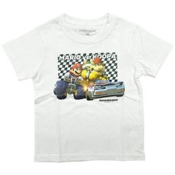 22843062 マリオカート Tシャツ KIDS マリオVSクッパ ホワイト 150cm [キャラクターグッズ]
