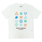 22843137 あつまれどうぶつの森 Tシャツ アイコン ホワイト Sサイズ [キャラクターグッズ]