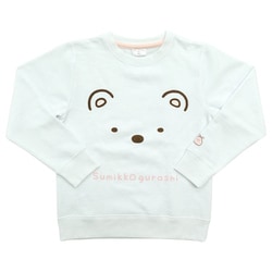 22844417 すみっコぐらし なりきりトレーナー KIDS ホワイト 110cm [キャラクターグッズ]