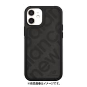md-74687-1 [New Balance サイドオーナメントケース/スタンプロゴスエード/ブラック iPhone 12 mini]