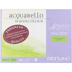 ファブリアーノ アルティスティコ（エキストラホワイト）ブロック コットン100％ 300g/m2 荒目 20枚 230mm×305mm FXBR-23×30.5