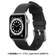 EL_W44BDRBWS_BK [Apple Watch 42mm / 44mm 対応 フッ素ラバー仕様 交換バンド ブラック]