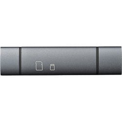 USB2.0 Type-C&Type-A アルミカードリーダー グレー CRW-DCSD75GY