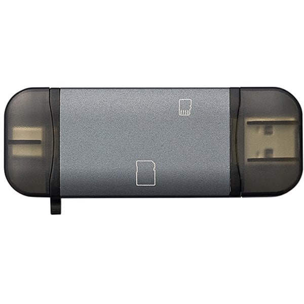 USB3.2 Gen1 Type-C&Type-A アルミカードリーダー グレー CRW-DC3SD76GY