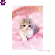 01-074 ねこ つぶらなひとみ [ジグソーパズル 108ピース （完成サイズ：18.2×25.7cm）]