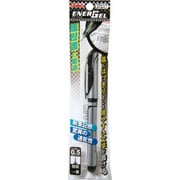 ゲルインキボールペン ENERGEL(エナージェル) キャップ式 0.5mm インク色:黒 本体色:シルバー 履歴書用 ニードルチップ 速乾 パック入 XBLN55AR