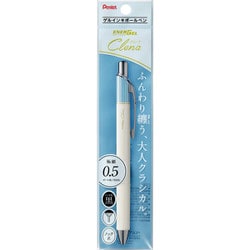 ゲルインキボールペン ENERGEL Clena（エナージェル クレナ） 0.5mm ノック式 インク色：黒 本体色：サックスブルー ニードルチップ 速乾 パック入り XBLN75LS-A