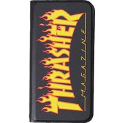 iPSE-TS03 [THRASHER iPhone SE/8 ブックケース BK/FLAME]