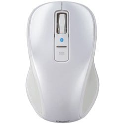 Bluetooth5.0 静音 3ボタン BlueLEDマウス ホワイト MUS-BKT174W