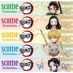 60箱セッ 鬼滅の刃 スコッティ ティシューフラワー 5箱×１２セット dショッピング |スコッティ (SCOTTIE) ティッシュペーパー