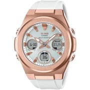 BABY-G G-MS レディース ラバーバンド 電波ソーラー 三つ目 ホワイト MSG-W600G-7AJF