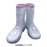 OrangeBonbon ミニフラワー 子供 ロングレインシューズ 23cm パープル 6711513-023-13-7
