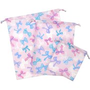 6611401-006-06-1 [OrangeBonbon MilkyRibbon 子供 巾着3点セット フリーサイズ ピンク]