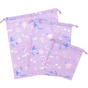 6611402-006-13-8 [OrangeBonbon マーメイド 子供 巾着3点セット フリーサイズ パープル]