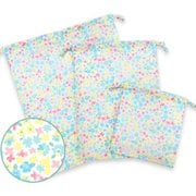 6611404-006-05-1 [OrangeBonbon ミニフラワー 子供 巾着3点セット フリーサイズ ブルー]