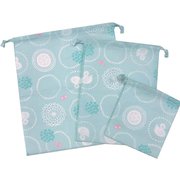 8611401-006-05-2 [OrangeBonbon みずたまり 子供 巾着3点セット フリーサイズ ブルー]