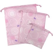 8611401-006-06-9 [OrangeBonbon みずたまり 子供 巾着3点セット フリーサイズ ピンク]