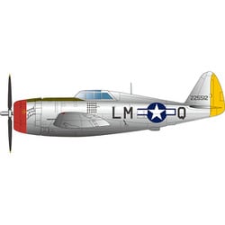 エアクラフトシリーズ PDR-30 アメリカ陸軍戦闘機 P-47D サンダーボルト レザーバック “ゼムケズ・ウルフパック パート1”（ 2機セット） [1/144 プラモデル]