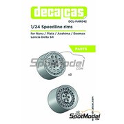 DCL-PAR042 ランチア デルタ S4用 スピードラインホイールセット [1/24 レジン製ディティールアップパーツ]