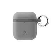 AirPods用 iFace Grip On Siliconeケース グレー
