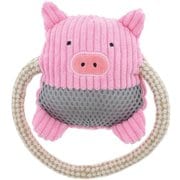ふわふわデンタルロープぬいぐるみ ぶた [犬用おもちゃ]
