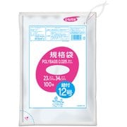ポリバックひも付規格袋 12号 0.025mm 透明 100P LR025-12