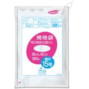 ポリバックひも付規格袋 15号 0.025mm 透明 100P LR025-15