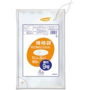 ポリバッグ 規格袋 ひも付き 9号 約縦25cm×横15cm×厚さ0.03mm 100枚 透明 LR03-9