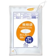 ポリバッグひも付規格袋 11号 0.03mm 透明 100P LR03-11