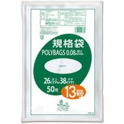 ポリバッグ規格袋 13号 0.08mm 透明 50P L08-13