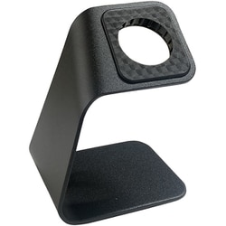 PHDWSDRST-BK [Apple Watch 1/2/3/4/5/6/SE 全シリーズ対応 スタンド 軽量アルミ合金製 Apple Watch STAND 純正充電ケーブルスタンド対応 ケーブル固定スリット付き 底面滑り止め付き ブラック]
