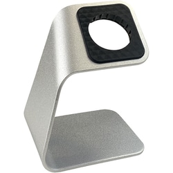 PHDWSDRST-SV [Apple Watch 1/2/3/4/5/6/SE 全シリーズ対応 スタンド 軽量アルミ合金製 Apple Watch STAND 純正充電ケーブルスタンド対応 ケーブル固定スリット付き 底面滑り止め付き シルバー]