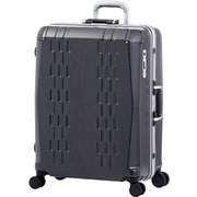 スーツケース デカかるR フレームタイプ 前輪ストッパータイプ 旅行日数目安：4～7泊 73L TSAロック搭載 ALI-018R-24 ウェーブブラック