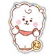 LINE FRIENDS BT21 トラベルステッカー BABYシリーズ RJ [キャラクターグッズ]